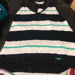 Striped razor back tank top